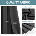 ChrisDowa Grommet Blackout Curtains for Bedroom and Living Room - 2 Panels Set Thermal Insulated Room Darkening Curtains (Dark Grey, 38W x 45L)