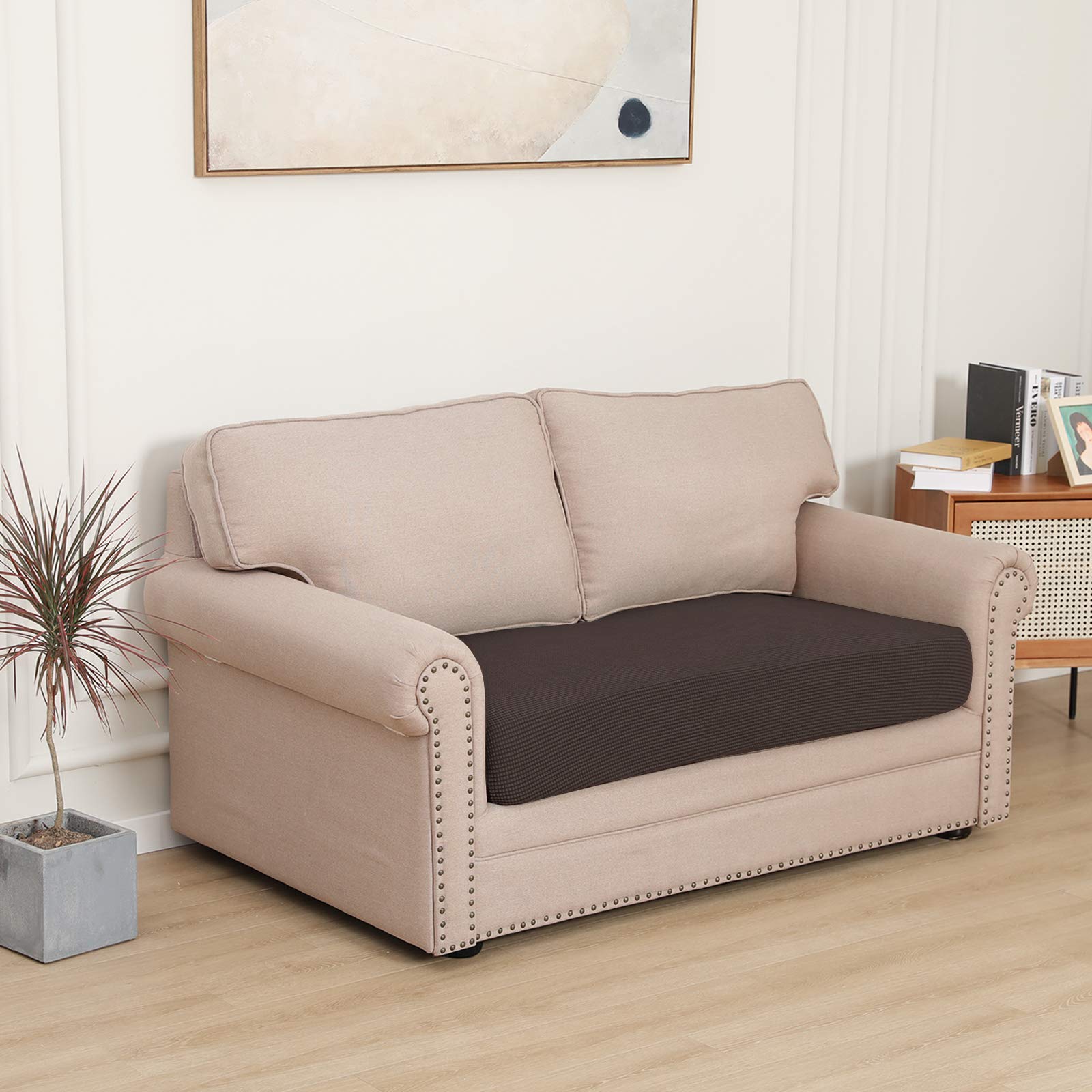 Easy-Going Stretch 1 Piece Loveseat Couch Cushion Cover for Sofa