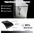 Simplebrand Ava Ever Green Blackout Curtains for Bedroom 90 Inches Long 2 Panels Set, Solid Privacy Energy Saving Living Room Window Treatment Curtains Blackout Drapes, W40 x L90 Inch, Ever Green