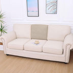 hyha Waterproof Couch Cushion Covers for Pets, Non Slip Sofa Seat Cover for Dogs Washable, Soft Thick Stretch Jacquard Fabric, Sofa Slipcovers with Elastic Bottom (1 Piece for Backrest M, Taupe)