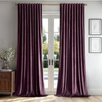 MIULEE Dark Purple Velvet Curtains 108 inches - Luxury Blackout Curtains for Bedroom Living Room Thermal Insulated Super Soft Window Drapes Rod Pocket & Back Tab, W52 x L108 inches, 2 Panels