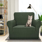 ZNSAYOTX 1 Piece Jacquard Chair Slipcovers for Living Room High Stretch Chair Covers with Arms Anti Slip Pets Friendly Couch Sofa Armchair Cover Furniture Protector (Chair, Army Green)