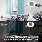 BGment Baby Blue Blackout Curtains for Bedroom 63 Inch Long - 2 Panels
