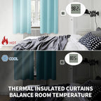 BGment Baby Blue Blackout Curtains for Bedroom 63 Inch Long - 2 Panels