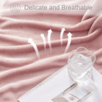 Exclusivo Mezcla Soft Large Fleece Throw Blanket for Couch, Dusty Pink
