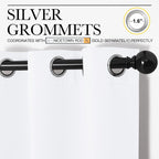 NICETOWN Draperies Curtains Panels, Blocking Out 50% Sunlight Window Treatment Curtains, Small Window Drapes for Bedroom (2 Panels, 55 by 68, White)