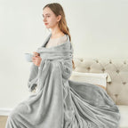 BEDELITE Fleece Blanket Light Grey Throw Blankets for Couch & Bed, Luxury Plush Cozy Fuzzy 50x60 inches, Super Soft Warm Lightweight Throw for Travel Camping