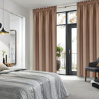 DWCN Blackout Curtains Room Darkening Thermal Insulated Bedroom Curtains Window Curtain Panels, 38 x 84 inches Long, Set of 2 Khaki Rod Pocket Drapes