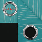 Teal and Grayish White Ombre Blackout Curtains for Living Room 84 Inch Long