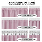 Deconovo Blackout Curtains for Bedroom, Living Room Curtains 63 Inches Long