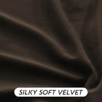 RYB HOME Brown Velvet Curtains 102 inches with Hook Belt, Soft Fabric Room Darkening Thermal Insulated Luxurious Home Decor Curtains for Living Room Bedroom, W 52" x L 102", 2 Panels Set