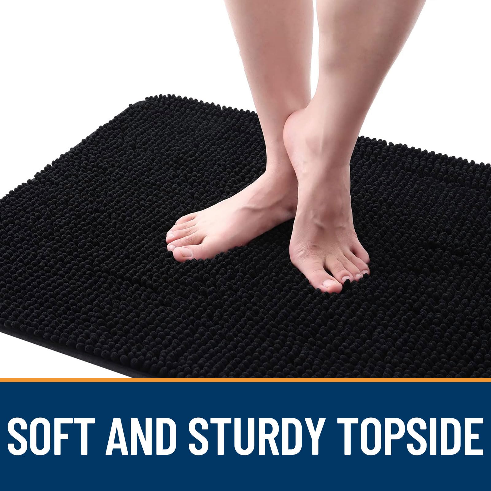 OLANLY Dog Door Mat for Muddy Paws 70x35, Super Absorbent Chenille Mud Mat