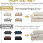 H.VERSAILTEX 3 Piece Stretch Sofa Covers for 2 Cushion Sofa Couch Covers for Living Room Sofa Slipcovers (Base Cover Plus 2 Seat Cushion Covers) Thicker Jacquard Fabric(Large Sofa, Ivory)