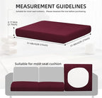 Outdoor Cushion Covers Set,12PCS Patio Furniture Couch Seat Slipcovers, Replacement for Sofa Sectional Chair(Cover，Only)