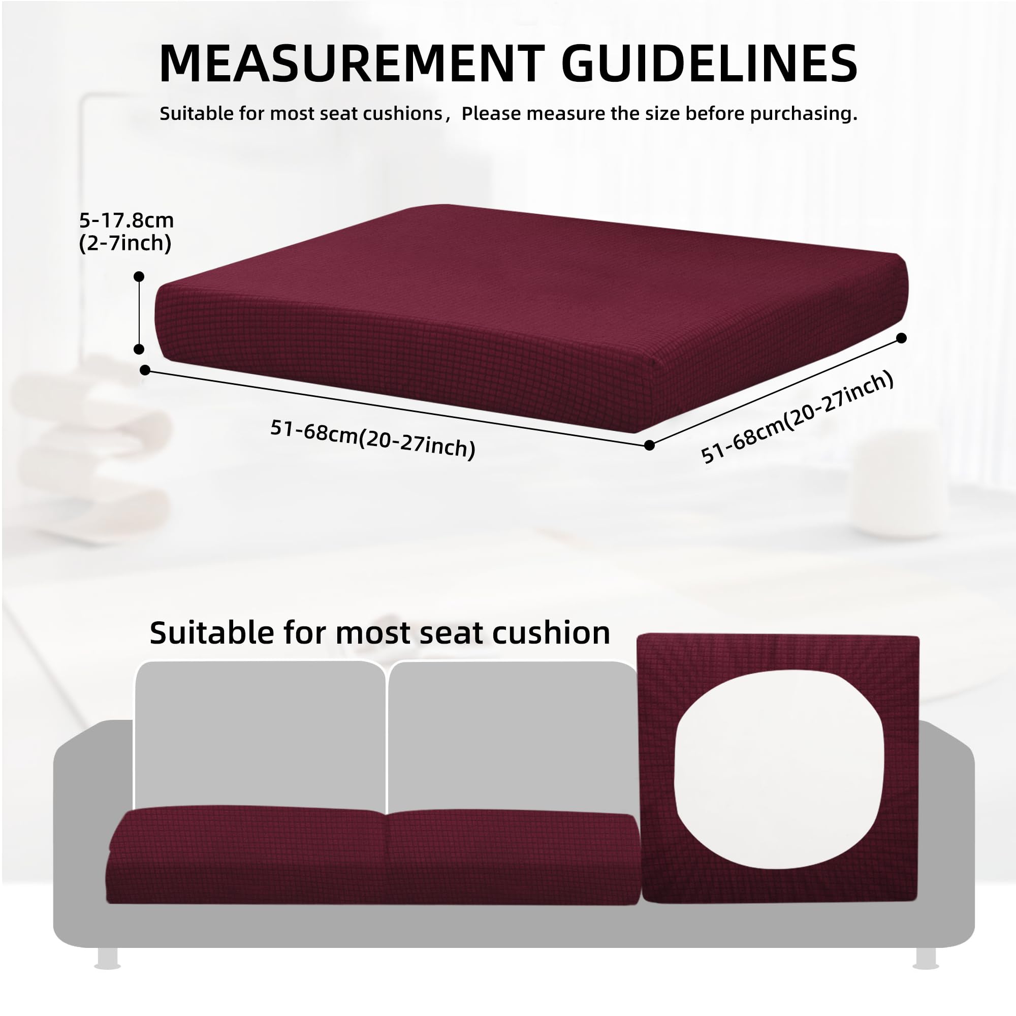 SUKAIKEQA 14PCS Patio Cushion Covers,Patio Furniture Couch Seat Slipcovers