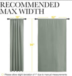 NICETOWN Window Curtains Blackout Drapes - Thermal Insulated Solid Rod Pocket Blackout Curtains/Draperies for Living Room (Sage Green, One Pair, 52 by 95-Inch)