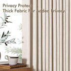 MIULEE Pinch Pleated Thick Linen Curtains 96 Inches Long 2 Panels for Living Room Bedroom, Memory Trained Pleat Drapes Light Filtering Cream Ivory Semi Sheer Window Curtains Hooks Rings Back Tab
