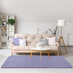 Amearea Modern Soft Hallway Runner Rug, 2x6 Purple Fluffy Bedroom Bedside Rugs, Washable Long Runner Rugs for Hallway, Non Slip Memory Foam Rug Carpet for Entrance Kitchen Living Room Decor