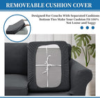 XINEAGE 2026 New 4 Pieces Couch Covers for 3 Cushion Couch Super Stretch Thick Soft Sofa Cover Anti Slip Sofa Slipcover Dogs Cats Furniture Protector (Dark Gray, 71"-91")