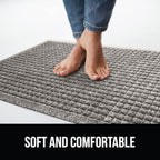 GORILLA GRIP® Ultra Absorbent Front Door Mat Outside Entrance, 35x23, Traps Dirt and Moisture, HydroABSORB Indoor Outdoor Doormat Holds 5.7 Cups Water, Stain and Fade Resistant Welcome Mat, Charcoal