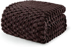 Exclusivo Mezcla Fleece Queen Blanket for Bed, Extra Large Fuzzy Coffee Bed Blankets, Soft Cozy Plush Sofa Throws for All Seasons, 90x90 Inches