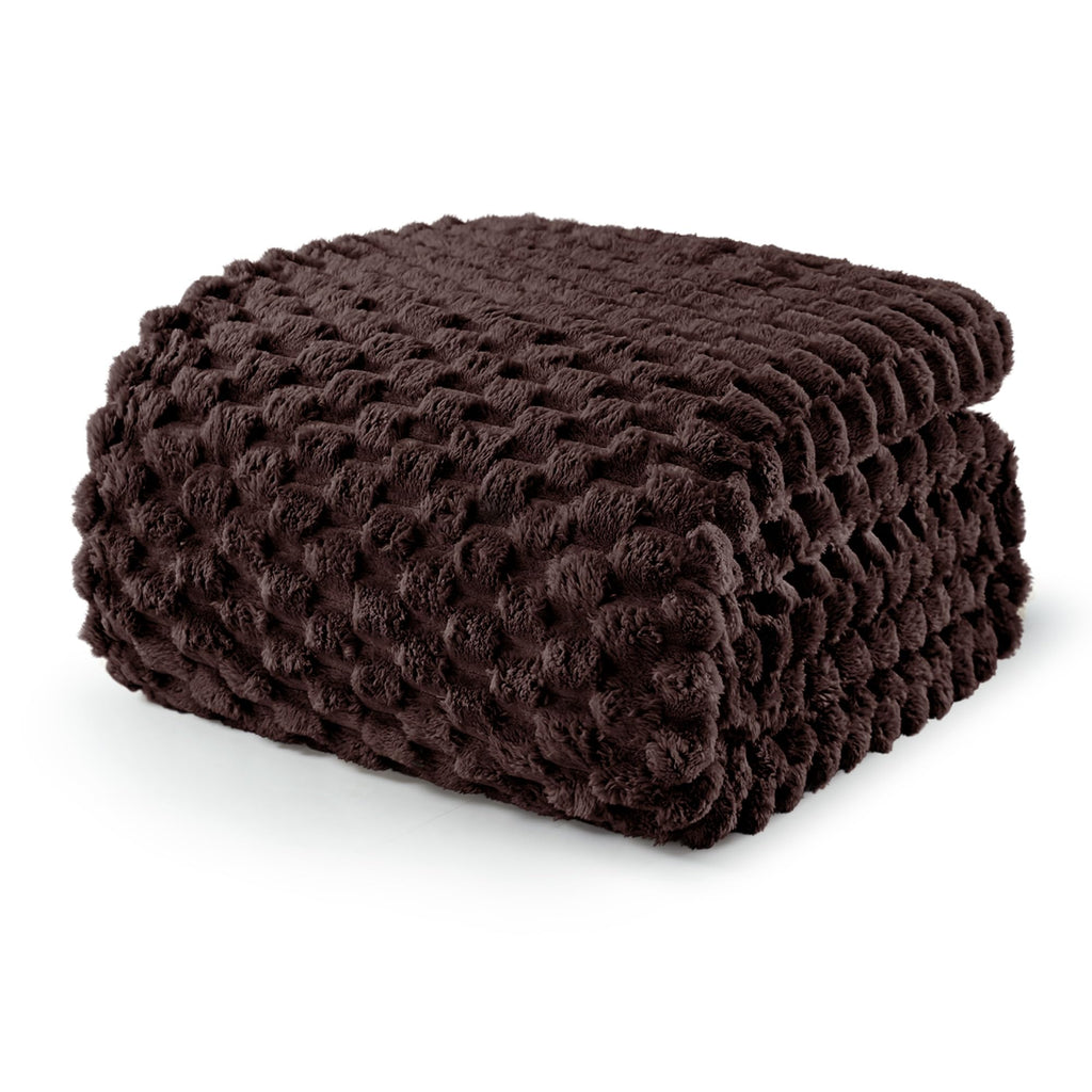Exclusivo Mezcla 3D Fleece Twin Size Blanket for Bed, Coffee