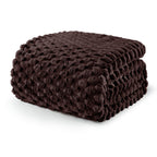 Exclusivo Mezcla 3D Fleece Twin Size Blanket for Bed, Coffee