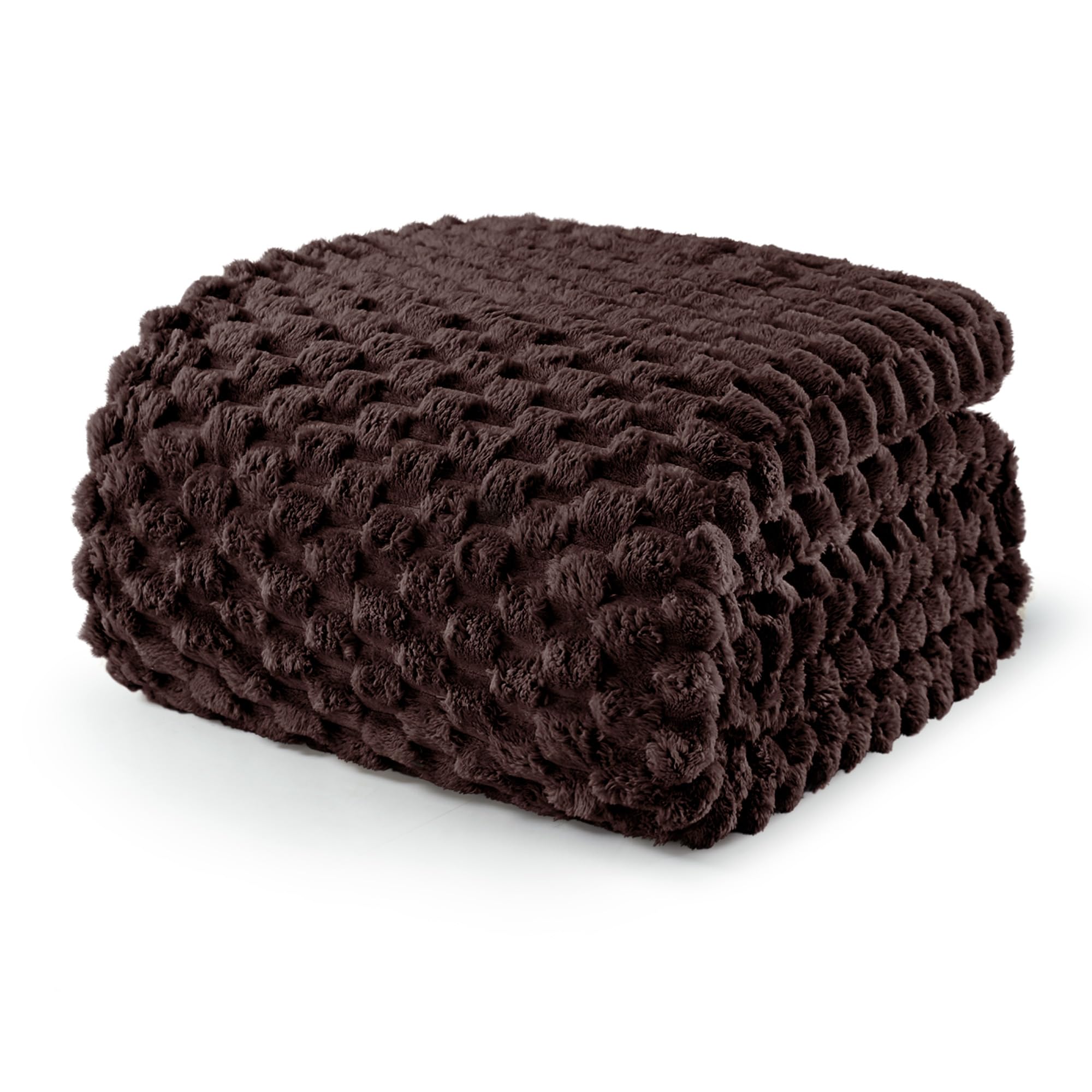 Exclusivo Mezcla 3D Fleece Twin Size Blanket for Bed, Coffee