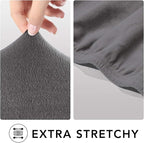 PureFit Super Stretch 4 Seater Sofa Slipcover – Spandex Non Slip Soft Couch Sofa Cover, Washable Furniture Protector with Non Skid Foam and Elastic Bottom for Kids, Pets （XX Large, Light Gray）