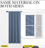 NICETOWN RV Blackout Curtains for Camper Windows, Short Blackout Curtains & Drapes, Thermal Insulated Blackout Curtain Panels for Kids Room, Play Room (Stone Blue, 29" Wide by 40" Long, 2 PCs)