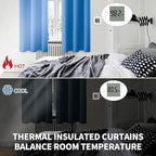 BGment Classic Blue Blackout Curtains for Living Room 84 Inch - 2 Panels