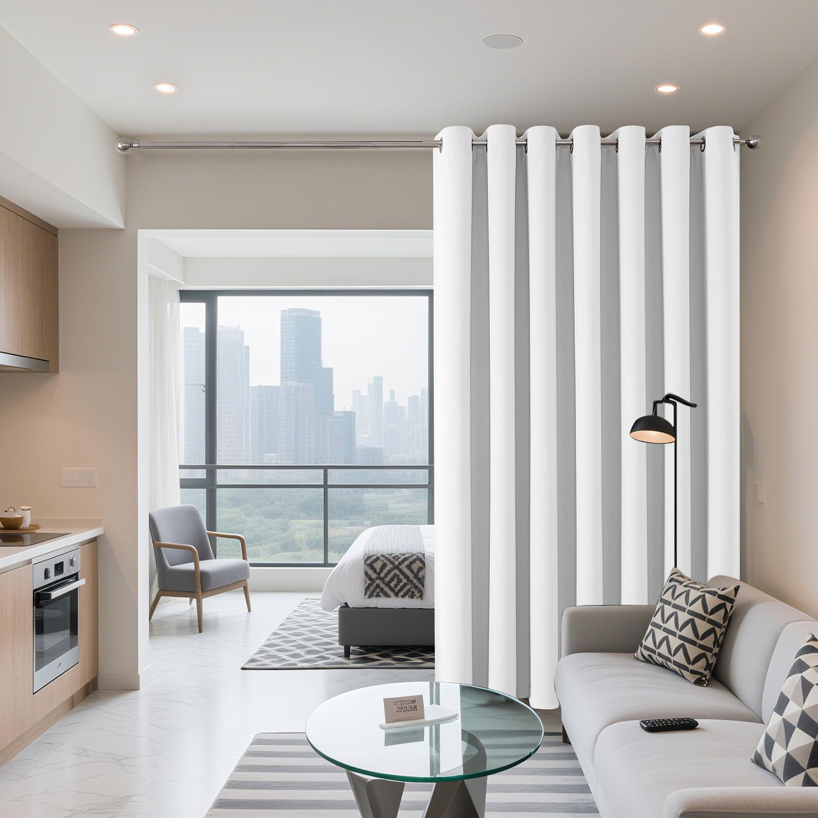 Joydeco Blackout Patio Sliding Door Curtains, Privacy Room Divider Curtains