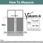 Yakamok Navy Blue Room Darkening Window Curtains 52x36 Inch for Kitchen