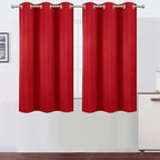 LEMOMO Blackout Curtains 38 x 54 inch/Bright Red Curtains Set of 2 Panels/Thermal Insulated Room Darkening Bedroom Curtains