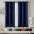 MIULEE Blackout Curtains for Bedroom 2 Panels 40 x 50 Inch Long Navy Blue