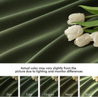 MIULEE Olive Green Back Tab Blackout Curtains 90 Inches Long 2 Panels Set for Living Room Bedroom Privacy, Rod Pocket/Pinch Pleat Thermal Insulated Room Darkening Pleated Light Blocking Drapes