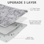 Shag Area Rugs for Bedroom Living Room,6X9 Ultra Soft Fluffy Area Rugs for Dorm, Indoor Carpet Nursery Rugs for Kids Room Home Decor,Tie-Dye Grey