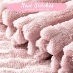 Buryeah 12 Pcs Flannel Throw Blanket Bulk 50 x 60 in Sleepover Blanket Outdoor Wedding Throw Lightweight, Oeko-tex Standard 100 Certified for Sofa Homeless Gifts (Light Pink)