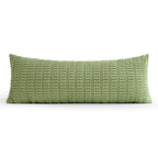 MIULEE Lumbar Corduroy Throw Pillow Cover for Bed 14x36 Beige Pack of 1