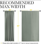 NICETOWN 2 Panels Blackout Curtains, Rod Pocket Thermal Insulated Drapess for Bedroom, Privacy Protection Easy-Care Heavy Duty Curtains for Living Room/Dining Room, W70 x L95 inches, Greyish Green