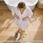 Area rugs 24x17 Inch Home Decor Entry Rug, Small Door Mat Bath Mats for Bathroom, Ultra-Thin Non Slip Floral Low Pile Tub Mat for Sink Shower Doorway Tub Kitchen Sink(2 x 1.4 ft, Yellow Garden)
