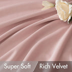 MIULEE Light Pink Velvet Curtains 52x96 inches Luxury Blackout Curtains