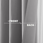 NICETOWN Small Curtain for Half Window, Blackout Short Window Treatment Curtains Solid Grommet Drapers for Bathroom/Living Room, 42" Wide x 36" Long 1.2 inches Header, Silver Grey, 1 Pair