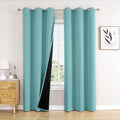 ChrisDowa 100% Blackout Curtains for Bedroom 72 Inches Long 2 Panels Set