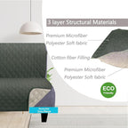 U-NICE HOME Futon Sofa Covers Reversible Sofa Slipcover Armless Cover Furniture Protector Couch Cover Water Resistant (Futon, Grey/Beige)