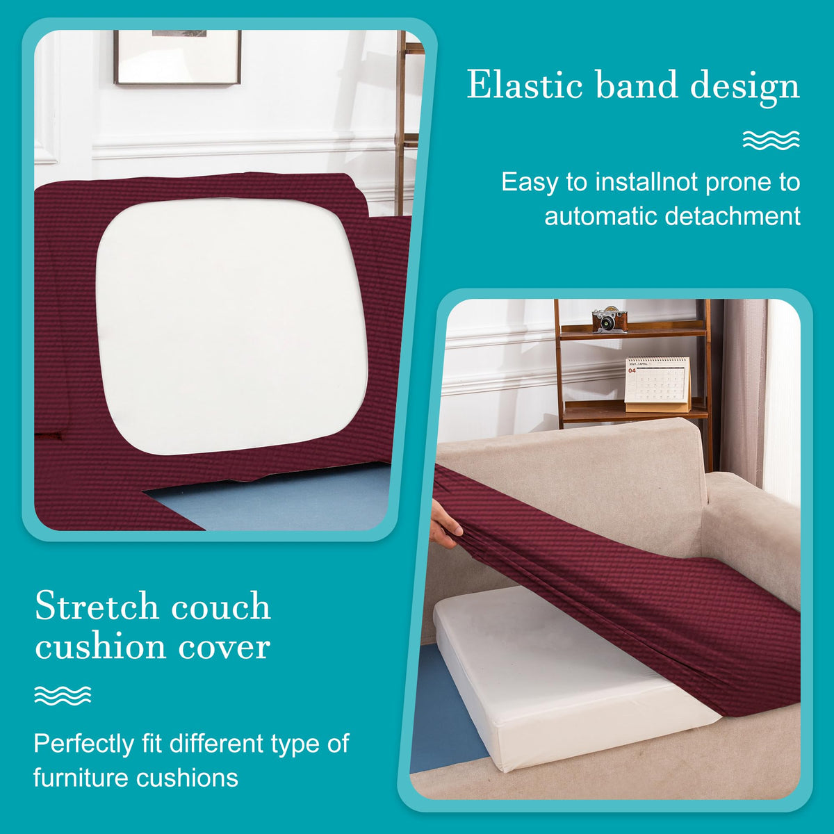 14 Pcs Outdoor Cushion Covers, Patio Sofa Cushion Covers Replacement