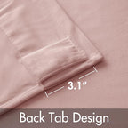 MIULEE Light Pink Velvet Curtains 52x96 inches Luxury Blackout Curtains