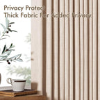 MIULEE Pinch Pleated Thick Linen Curtains 84 Inches Long 2 Panels for Living Room Bedroom, Linen Textured Memory Trained Drapes Pleat Back Tab Light Filtering Sand Beige Window Curtains with Hooks