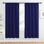 NICETOWN Blackout Curtains for Living Curtains, Navy Blue, 2 Panels, 42 by 72, Room Darkening Window Curtain Panels, Easy-Care Solid Thermal Insulated Draperies/Drapes for Daughter Room