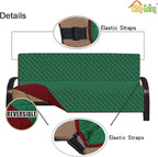 Easy-Going Futon Slipcover - Reversible Sofa Cover, Armless, Water Resistant - Protects Furniture from Pets & Kids (Green/Christmas Red)